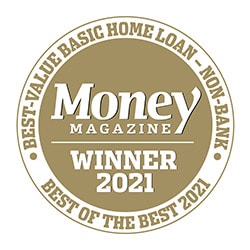 Money Magazine Best of the Best 2021 award for best value basic home loan